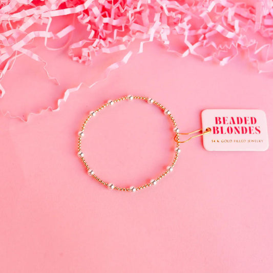 June Bracelet in Gold with Silver