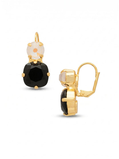 Cushion-Cut Round Dangle Earrings