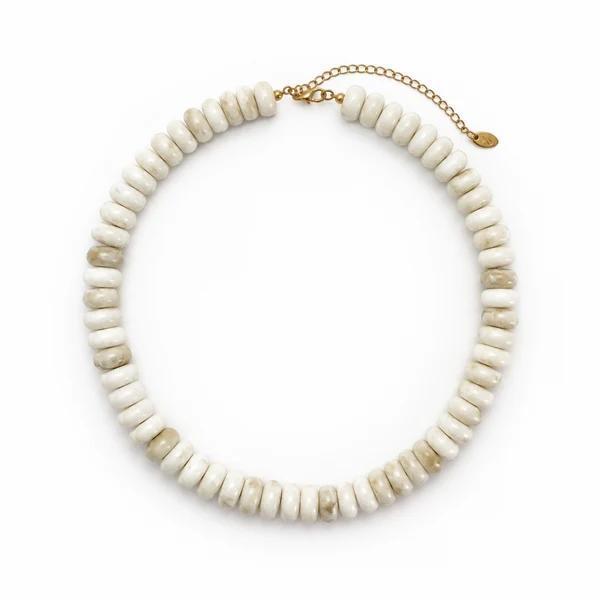 Modern Resin Beaded Statement Necklace