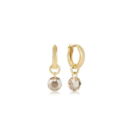 Enewton- Huggie Gold 0.5" Hoop- Reflection Small Charm- 11