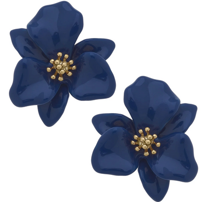 Valentina Enamel Flower Statement Earrings