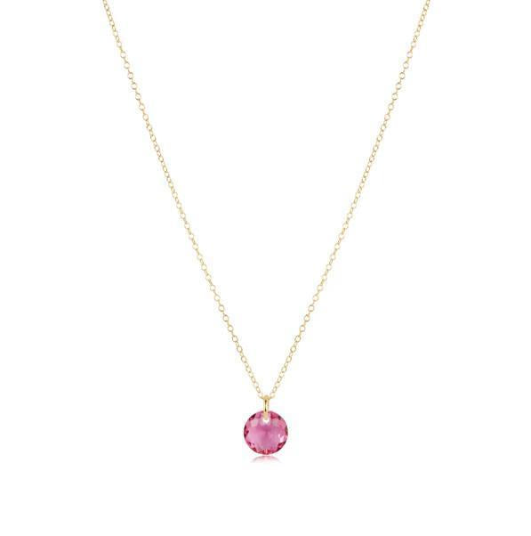 16" Necklace Gold- Reflection Small Charm 10