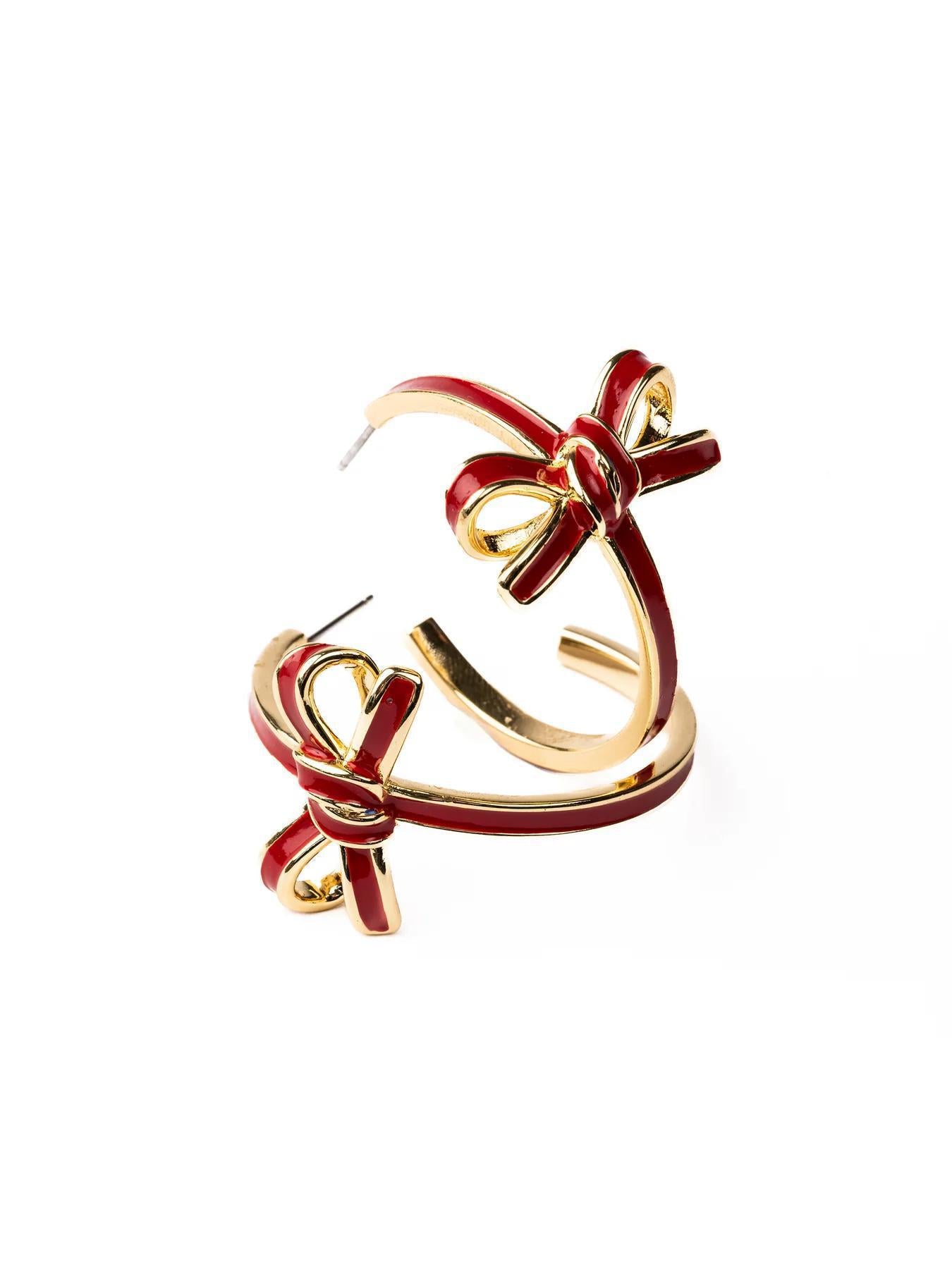 Luxe Bow Hoop Earrings