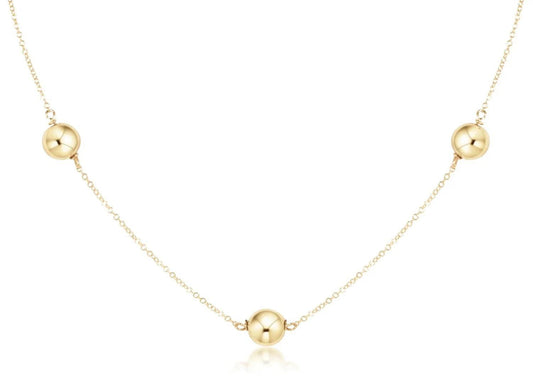 17" Choker Simplicity Chain Gold - Classic 8mm Gold