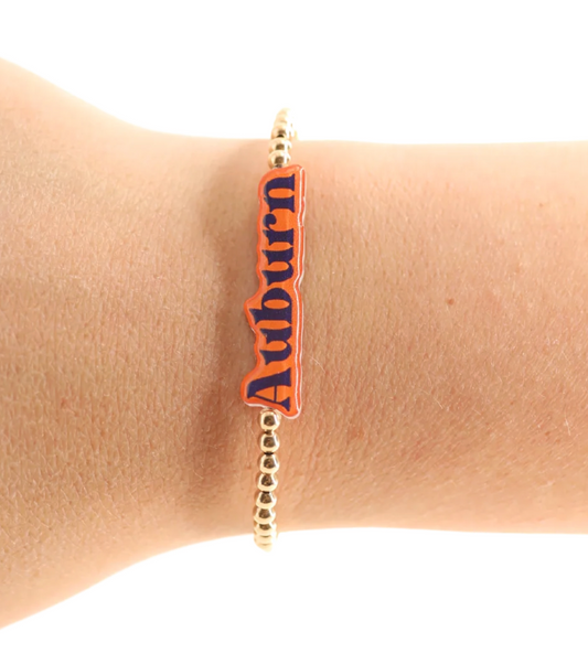 Sports Team + Football Bracelet Stack