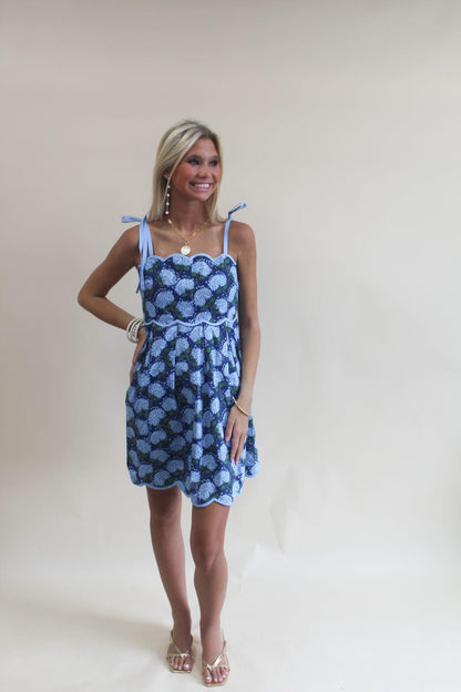 Hydrangea Indigo Dress