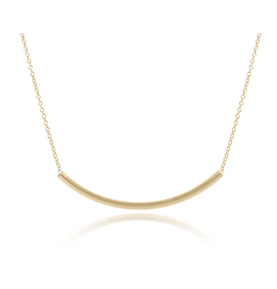 16" Necklace Gold - Bliss Bar Smooth