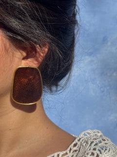 Handmade Light Resin Statement Stud Earrings