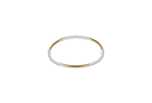 Bliss Bar Pattern Mixed Metal 2.5mm Bracelet