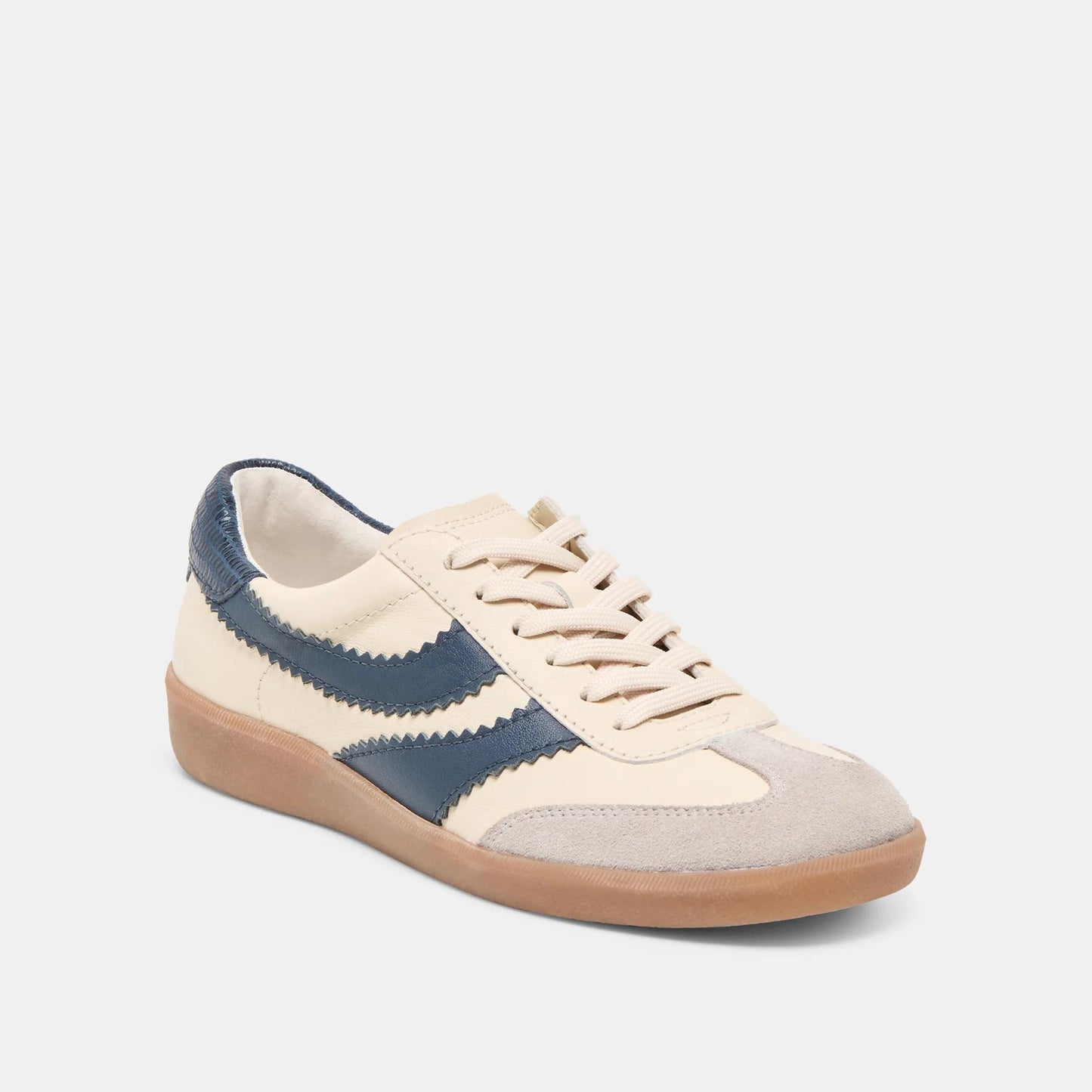 Merit White/Navy Leather Sneaker