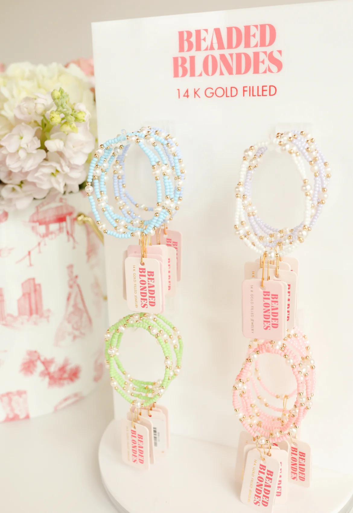 Beaded Pearl Bracelet with Czech Glass Beads