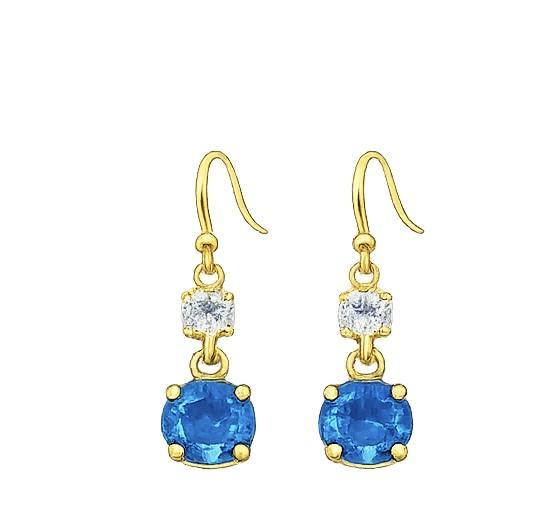 Studio Round Crystal Dangle Earrings