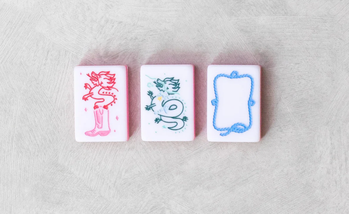 Miss Cowgirl Mahjong Set