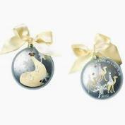 LUKE 2:11 ROUND GLASS ORNAMENT