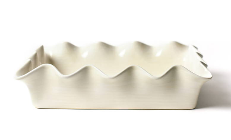 Signature Ruffle 14 Casserole White