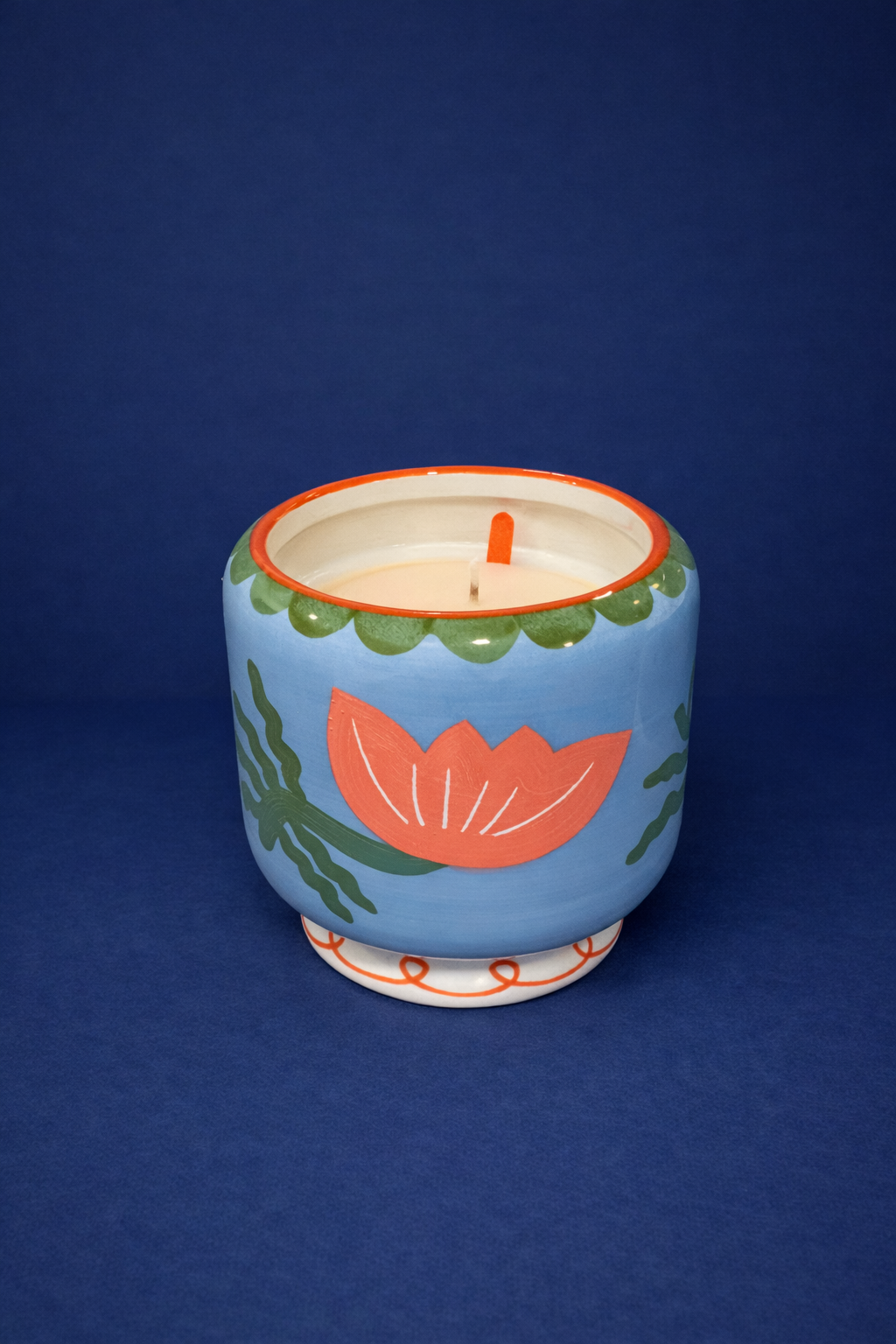 A Depo 8 Oz Handprinted "Flower" Ceramic - Cactus Flower