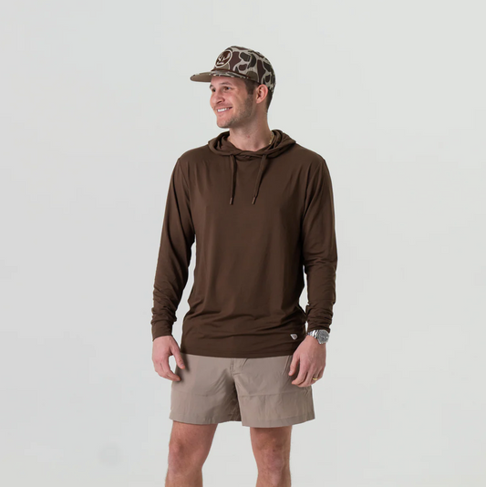 Performance Hoodie - Heather Brown