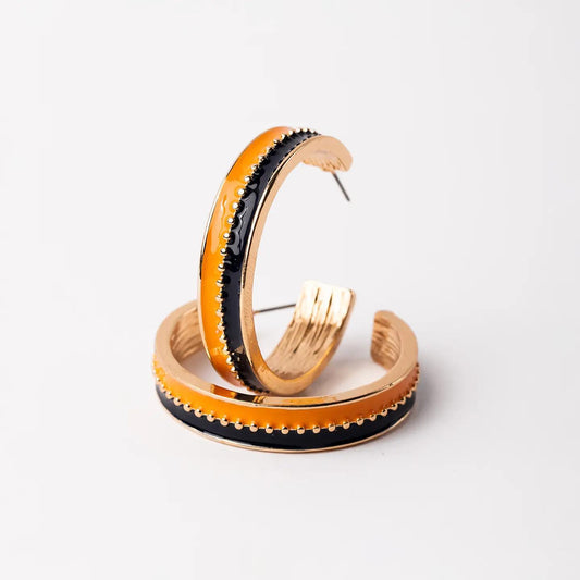 Earrings Meaghan Navy & Orange  M