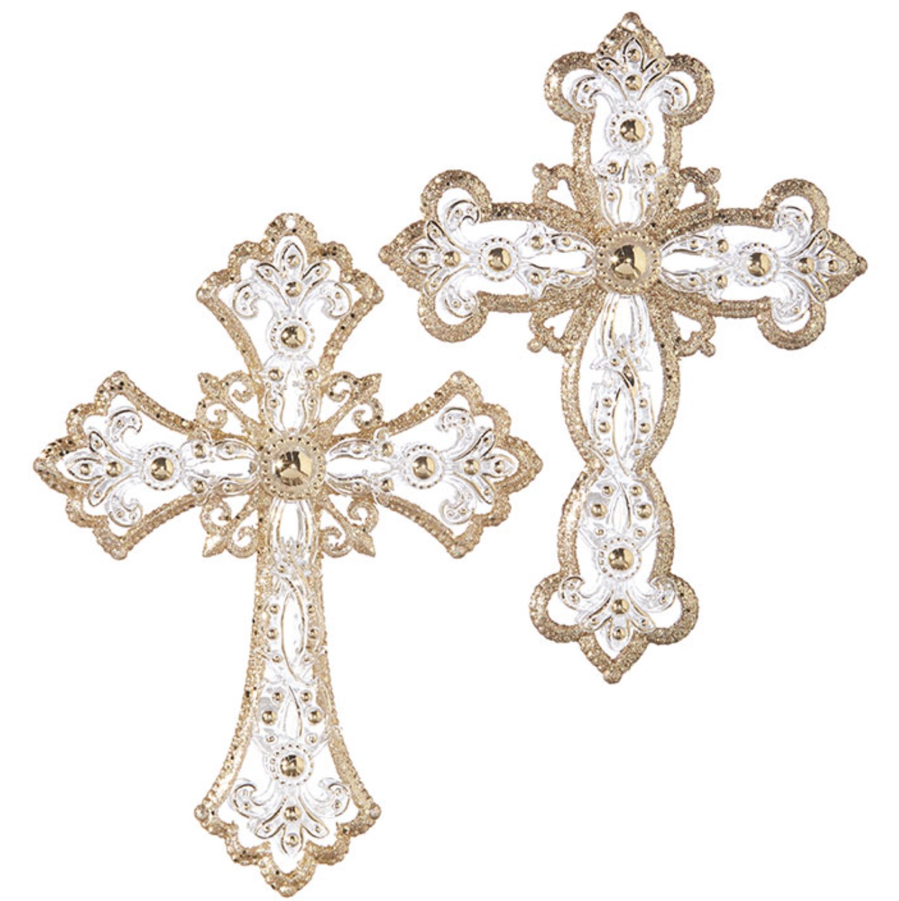 Jeweled Cross Ornament