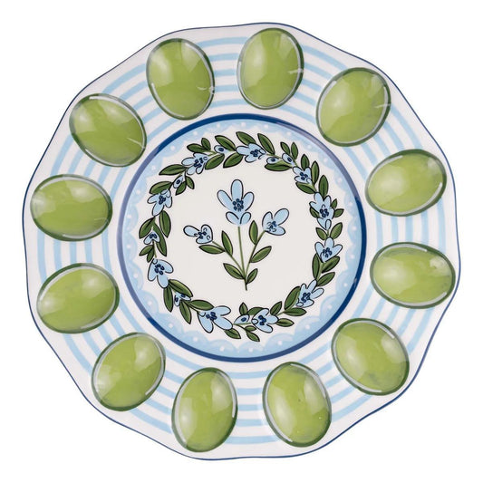 Forget Me Not Egg Plate