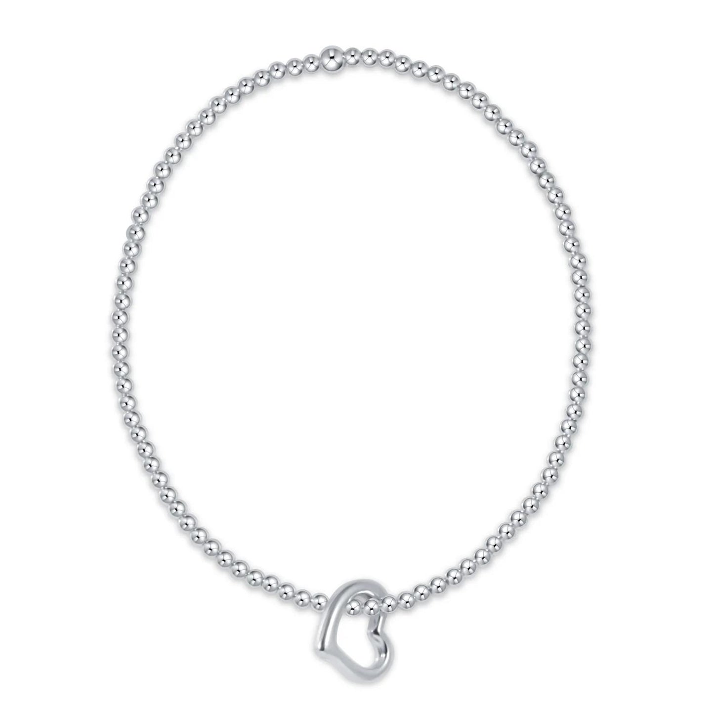 Enewton Extends- Classic Sterling 2.5mm Bead Bracelet- Love Sterling Charm