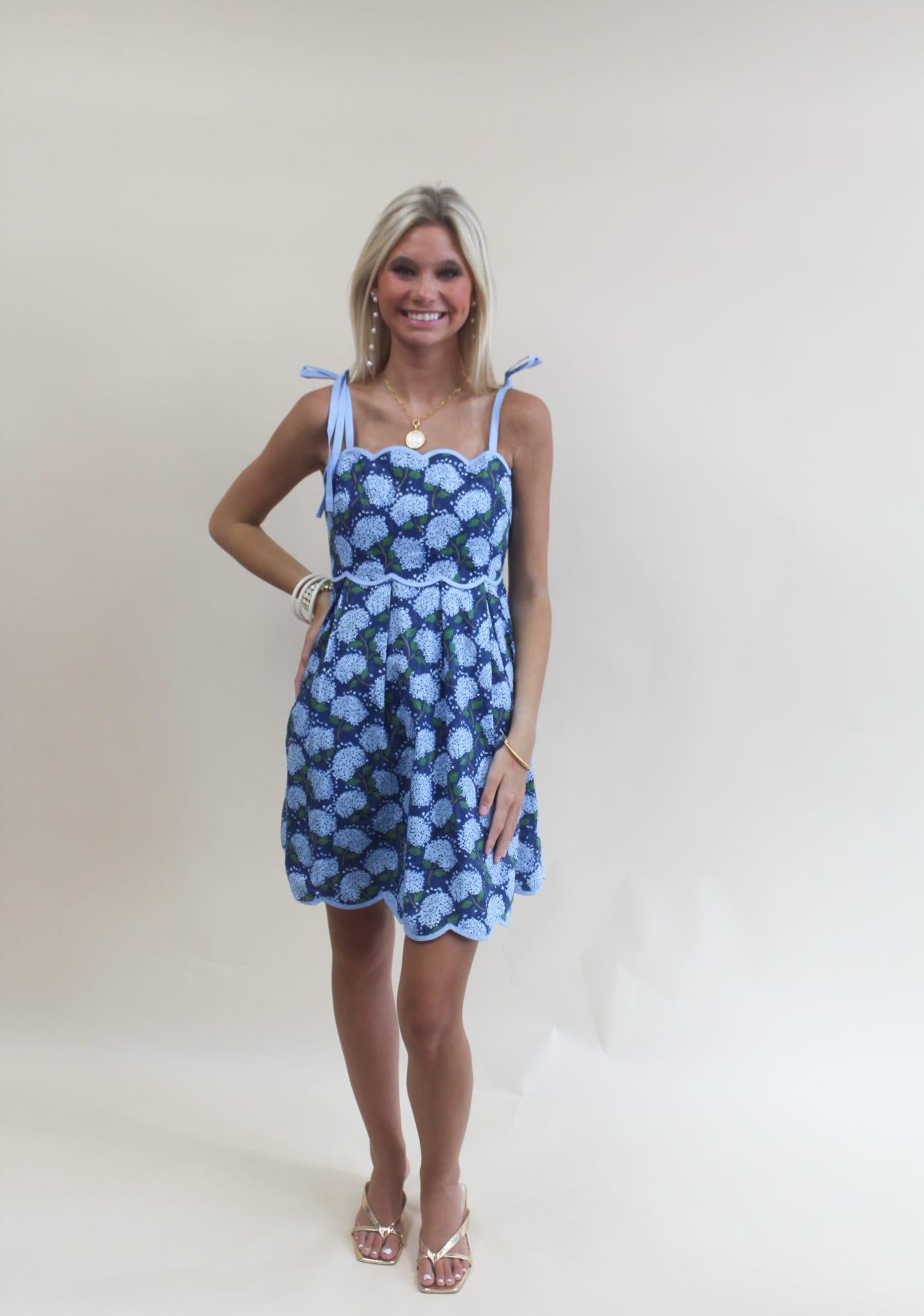 Hydrangea Indigo Dress