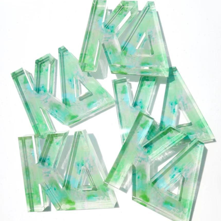 Acrylic Letter Block Sorority Letters
