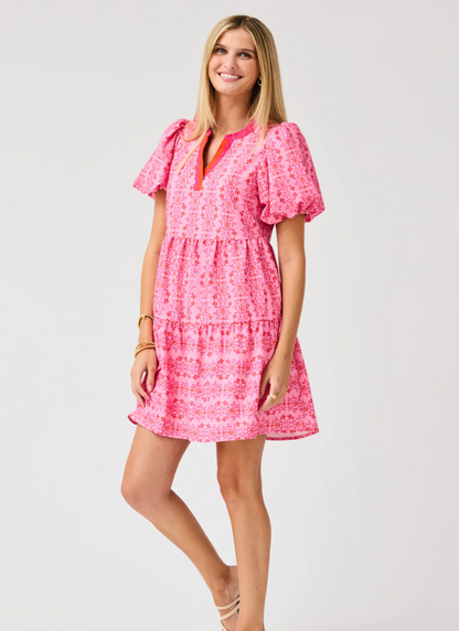 Mini Dress Kinsley Heirloom Vine Pink