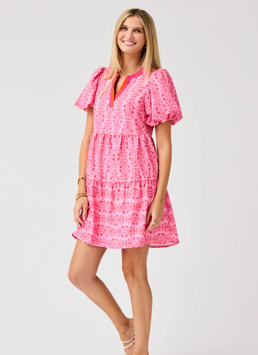 Mini Dress Kinsley Heirloom Vine Pink