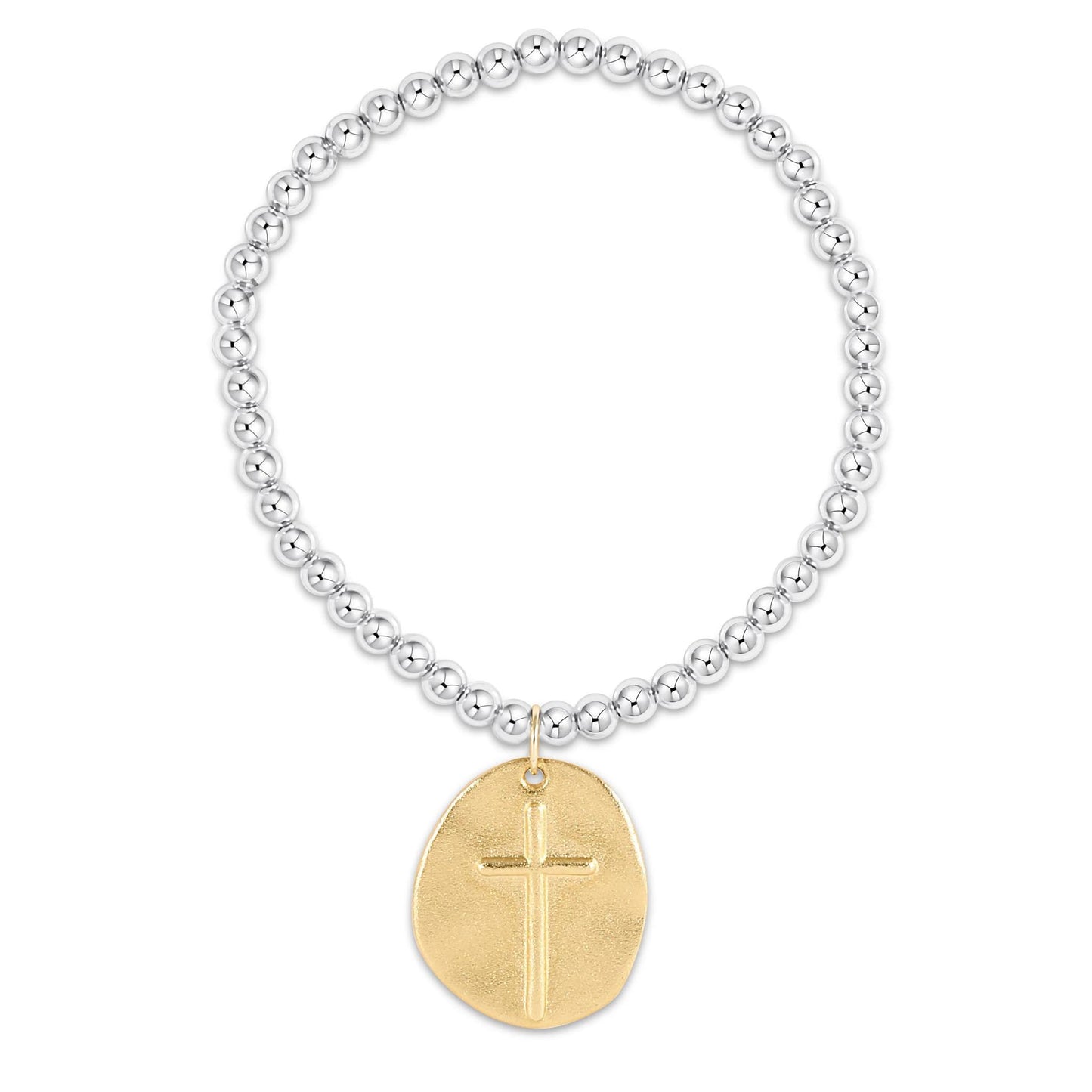 Enewton Extends - Classic Sterling Mixed Metal 4mm Bead Bracelet - Inspire Gold Charm