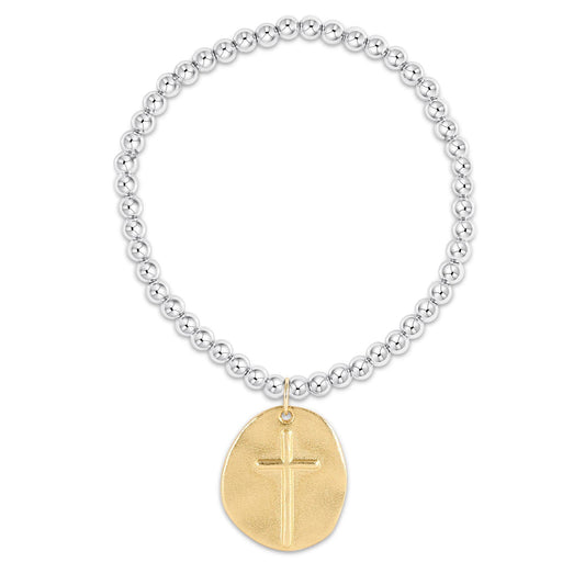 Enewton Extends - Classic Sterling Mixed Metal 4mm Bead Bracelet - Inspire Gold Charm
