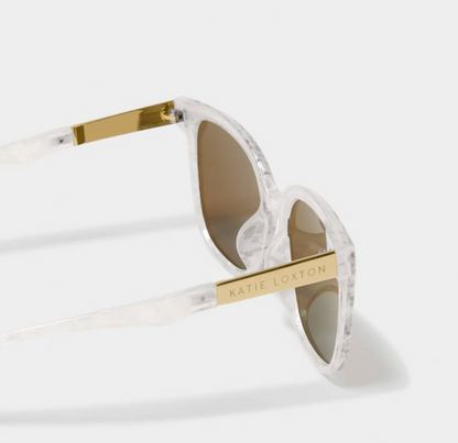 Savannah Sunglasses White Marble
