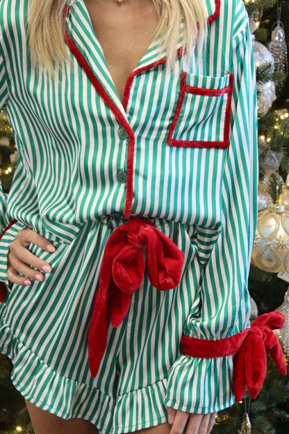 Christmas Satin Short PJ Set