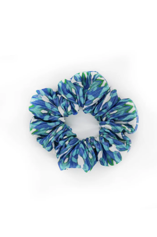 Pleated Scrunchie - Palladio Blue