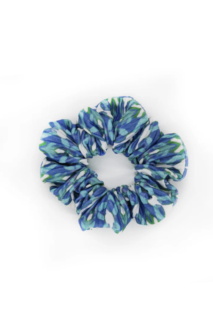 Pleated Scrunchie - Palladio Blue