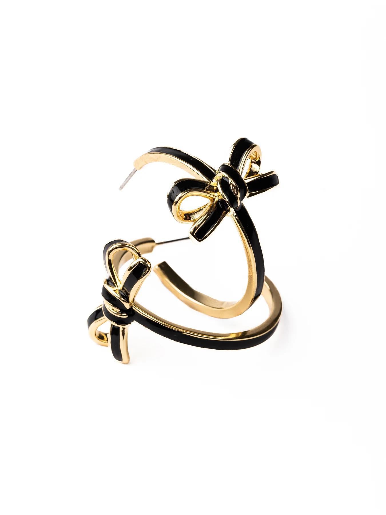 Luxe Bow Hoop Earrings