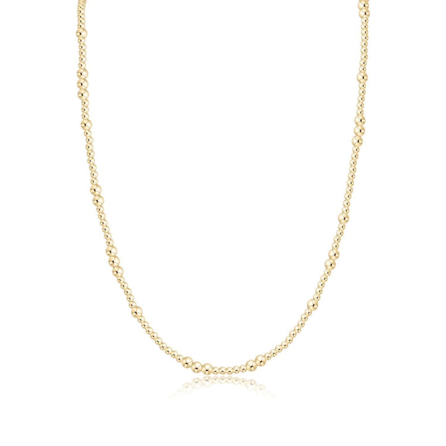 17" Choker Beaded Hope Unwritten Gold 3mm