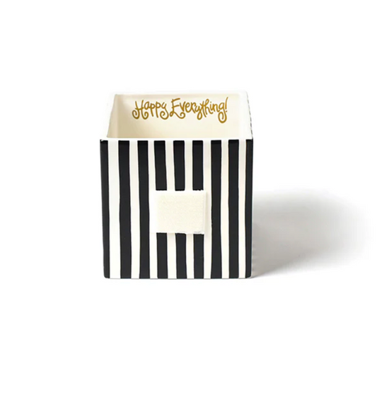 Black Stripe Mini Nesting Cube Medium