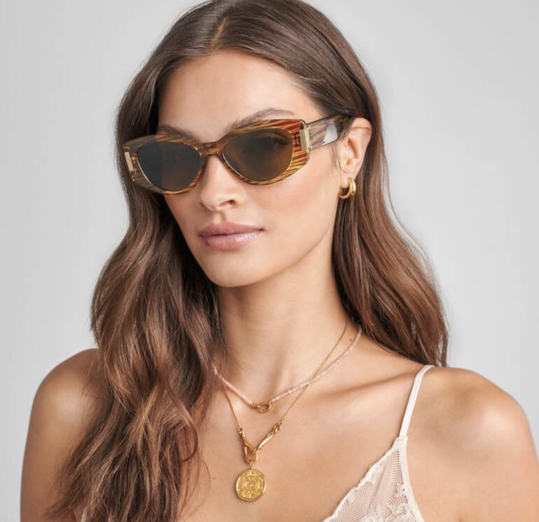 Rimini Sunglasses Striped Brown