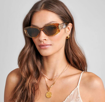 Rimini Sunglasses Striped Brown