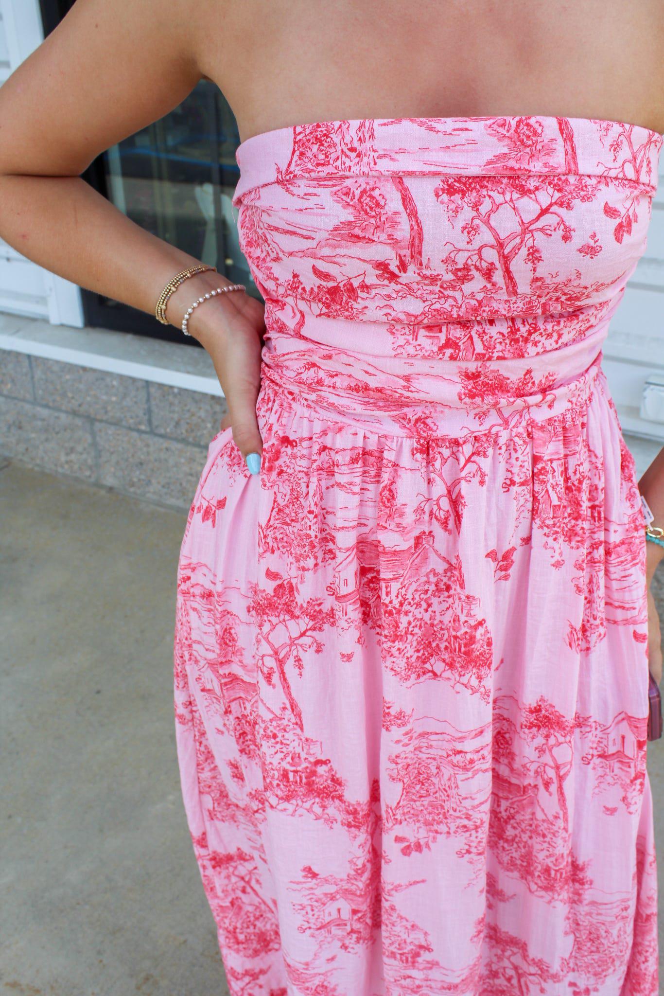 Sunset Cottage Tube Maxi Dress