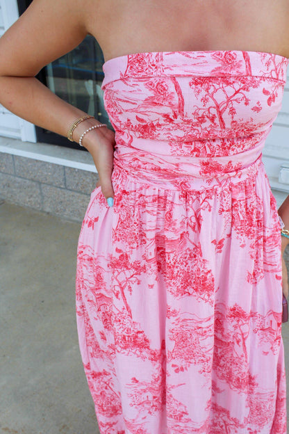 Sunset Cottage Tube Maxi Dress