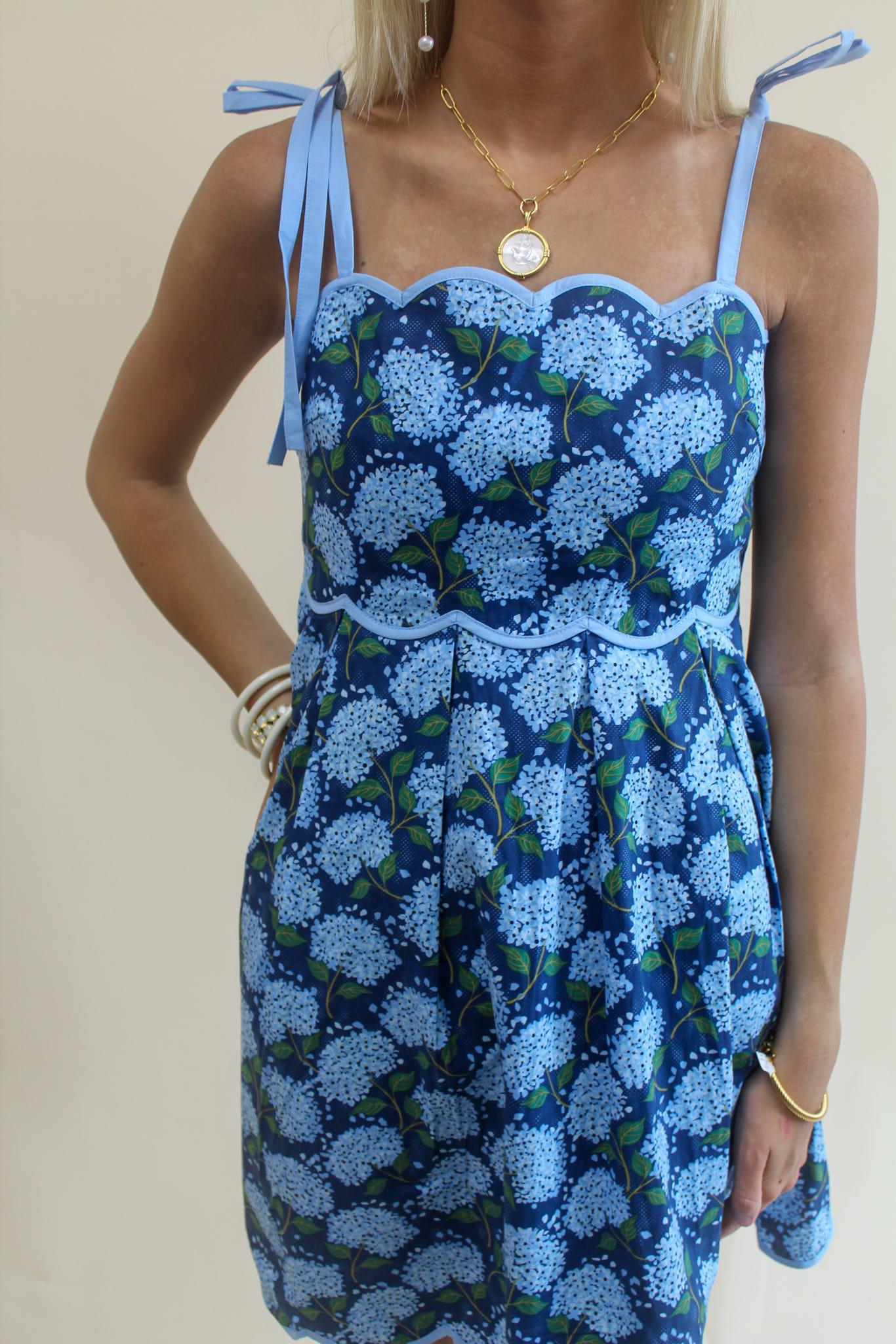 Hydrangea Indigo Dress
