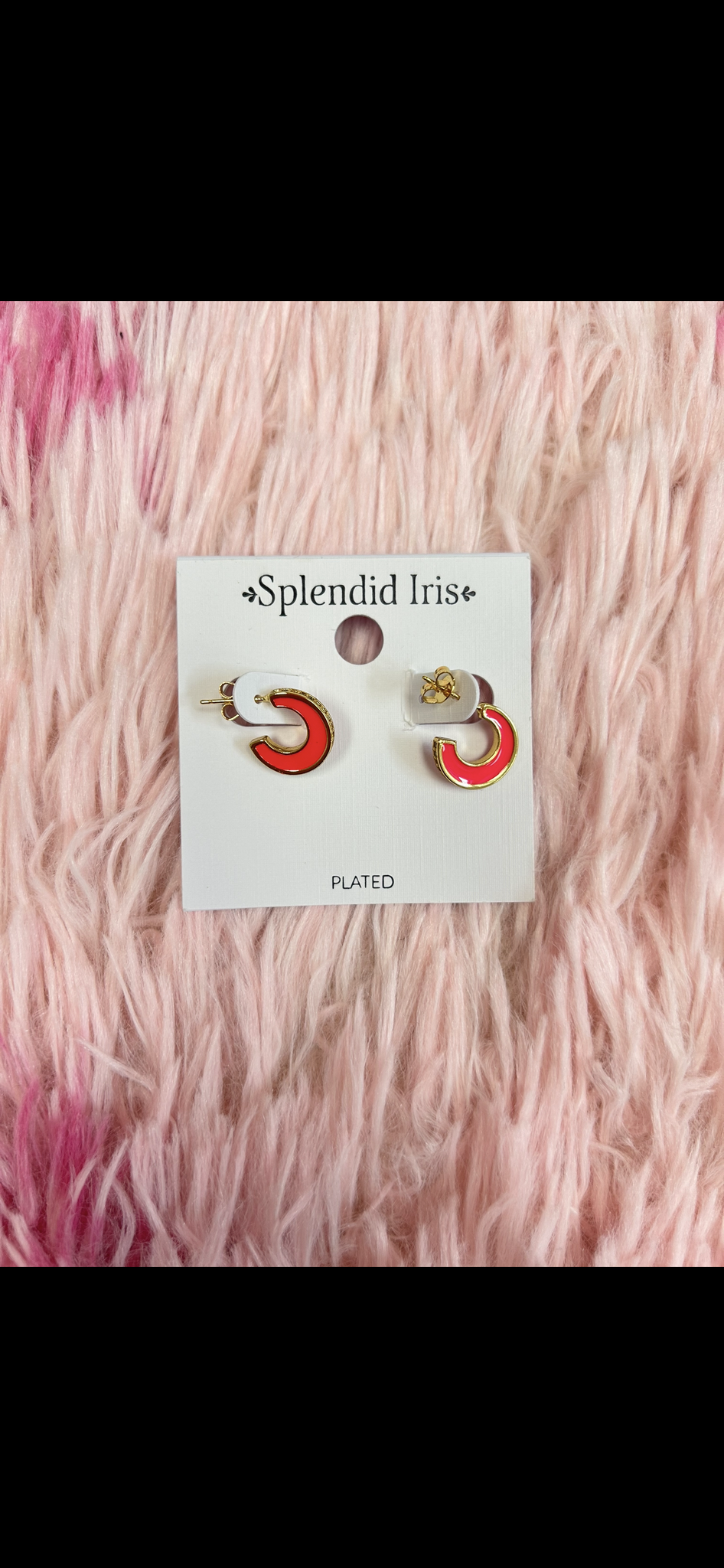 Small Colorful Pave Hoop