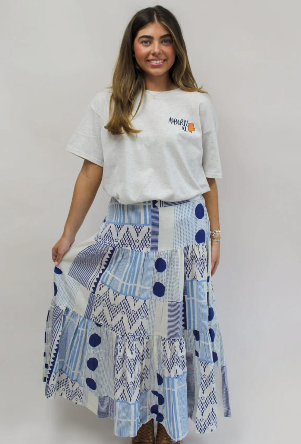 Anastasia Mix Maxi Skirt