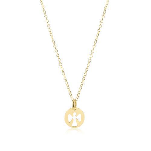 egirl 14" Necklace Gold - Guardian Angel Small Gold Disc