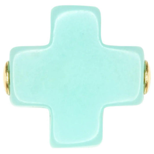 Signature Cross Stud - Mint