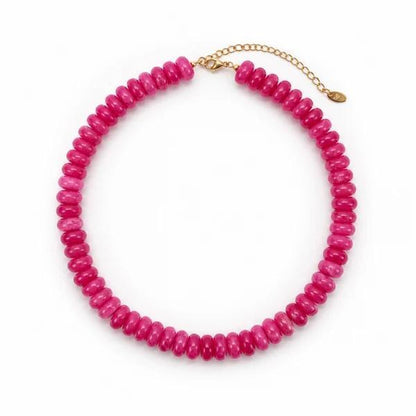 Modern Resin Beaded Statement Necklace