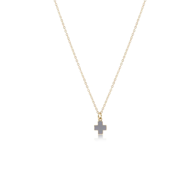 16" Signature Cross Charm Necklace