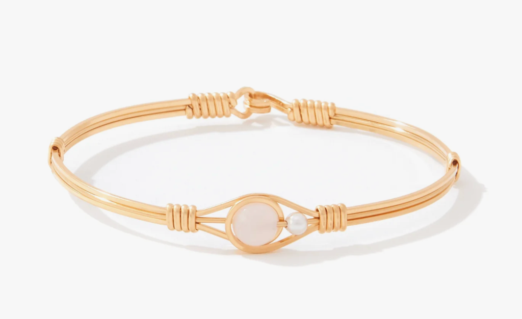 Always By My Side Bracelet - 14k Gold Artist Wire / Rose Quartz